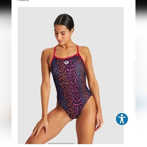 Arena Women's ANIMAL STRIPE BOOSTER BACK ONE PIECE Swimsuit Waterpolo 32 - Picture 12 of 12